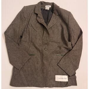 NWT Women's Harve Benard Sport 100% Wool Blazer Brown Size 12